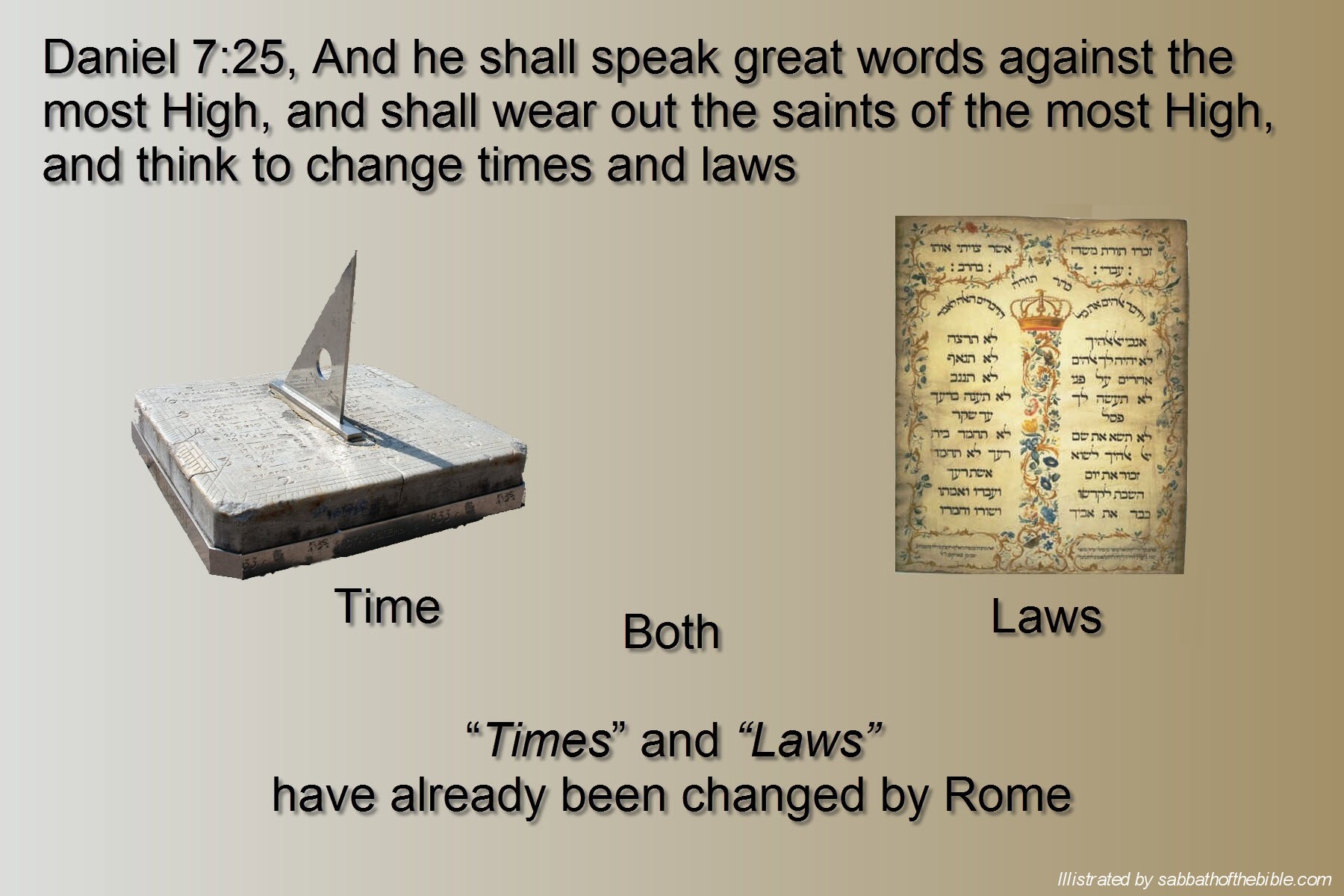 think to change times and laws